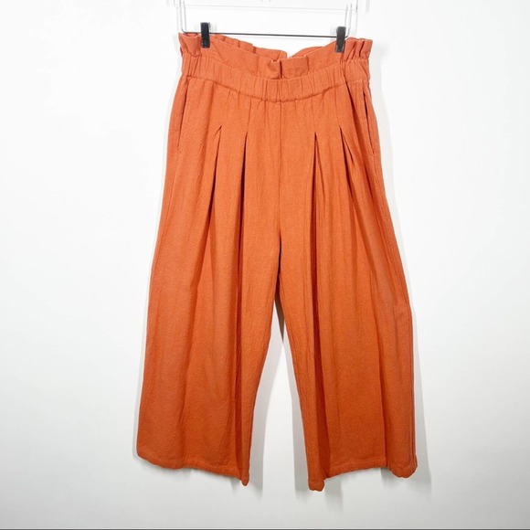Urban Outfitters Cotton UO Bennie Paperbag Wide-Leg Pant in Orange Large - Picture 8 of 15